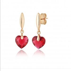 Swarovski authentic Crystal infinity earring gold rose plated